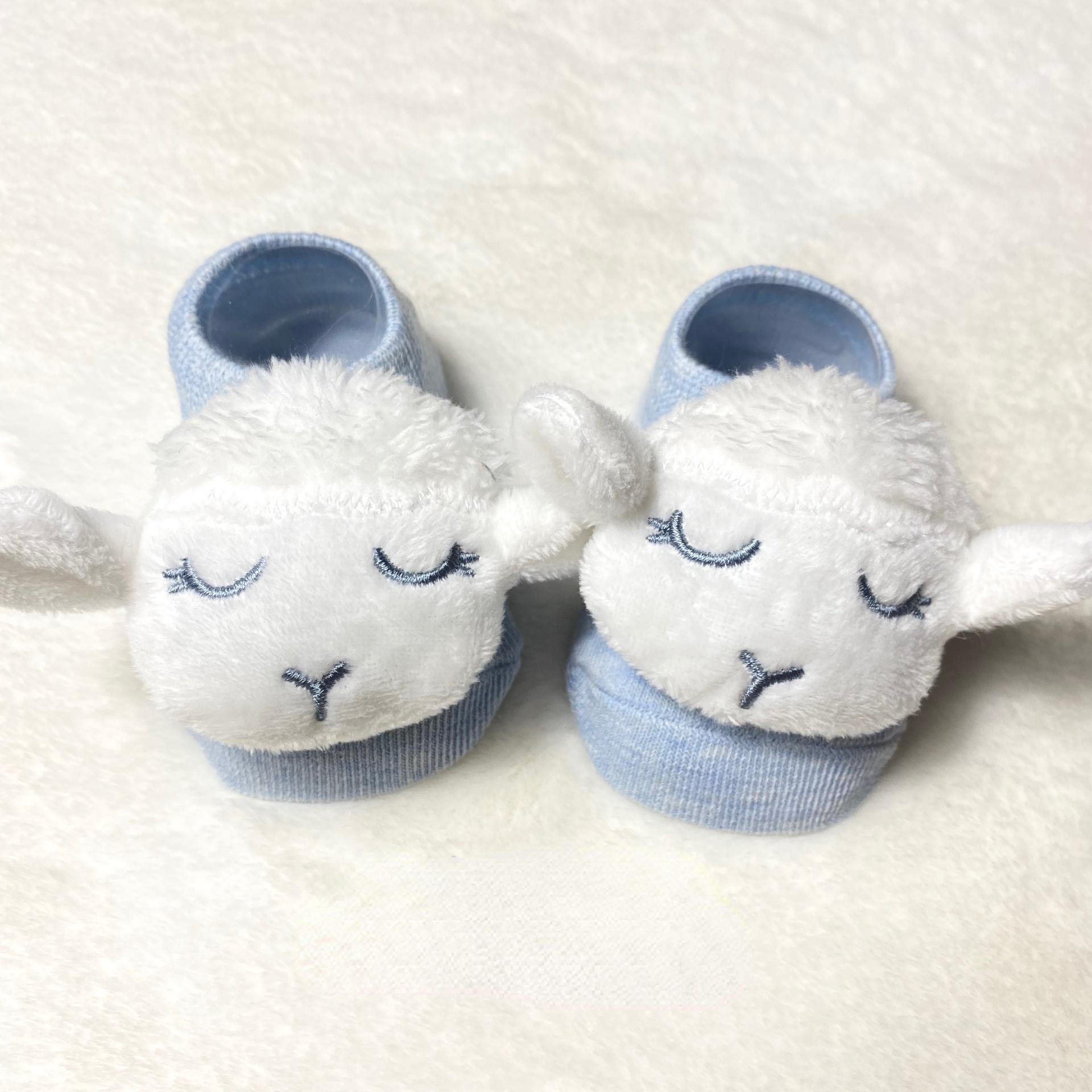 Blue Sheep socks for Newborns
