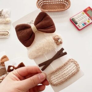 Teddy Bear Hairpins 4pcs Set