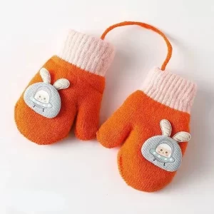 Bunny Mittens - Orange