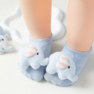 Elephant Socks for Newborn - Blue