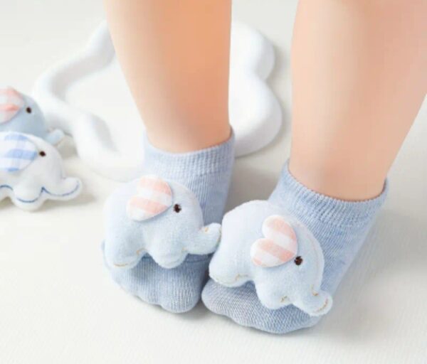 Elephant Socks for Newborn - Blue