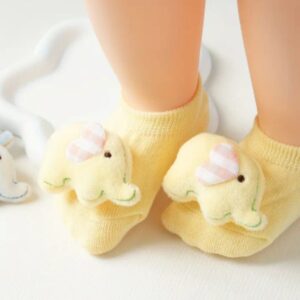 Elephant Socks for Newborn - Yellow