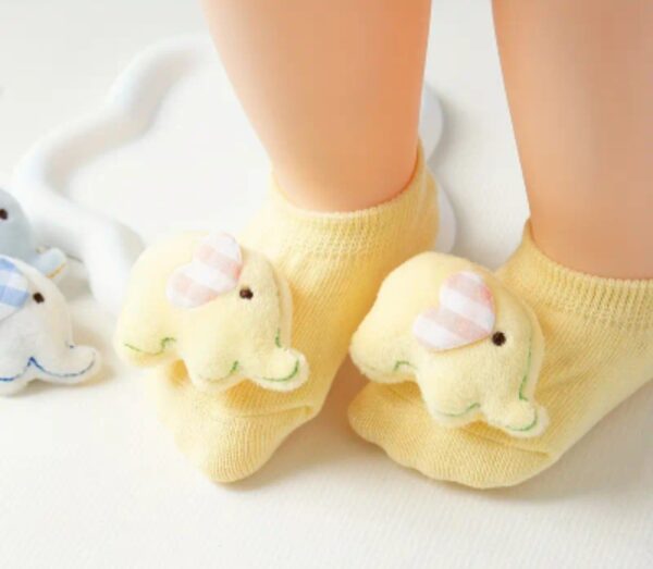 Elephant Socks for Newborn - Yellow