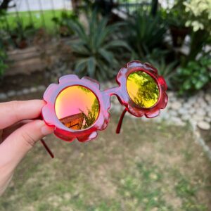 Toddler & Kids Daisy Sunglasses - Red Clear