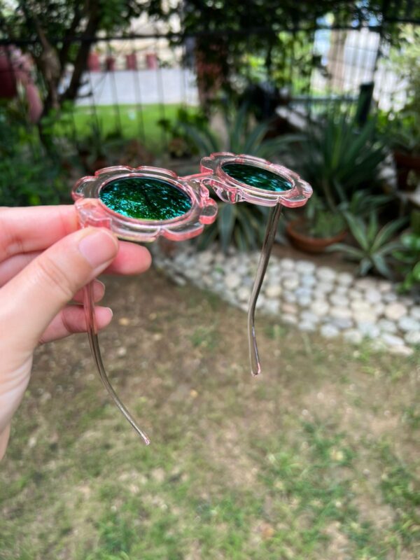 Toddler & Kids Daisy Sunglasses - Peach Clear - Image 3