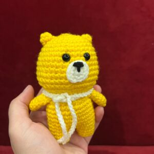 Handmade Sunshine Bear – Yellow Crochet Toy | Sweet Elysian
