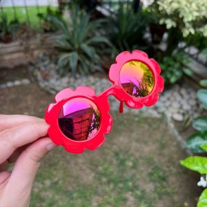 Toddler & Kids Daisy Sunglasses -  Red