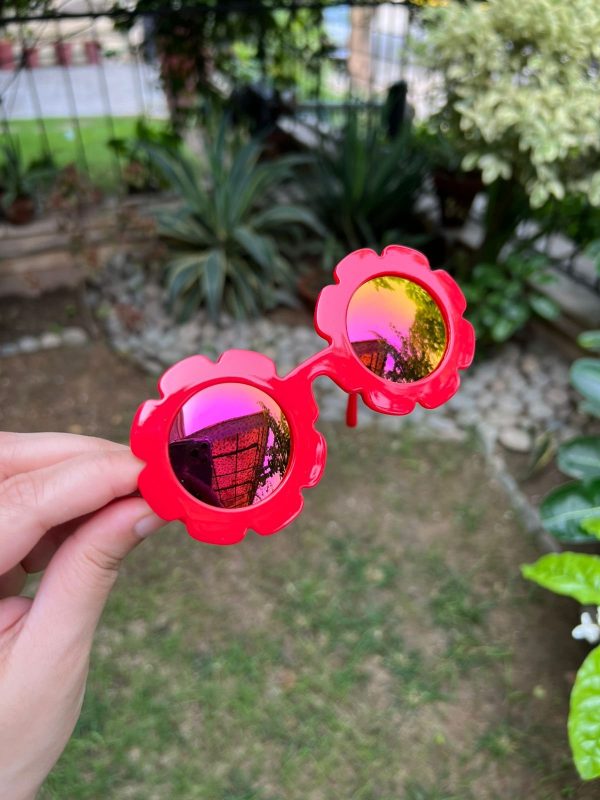 Toddler & Kids Daisy Sunglasses -  Red