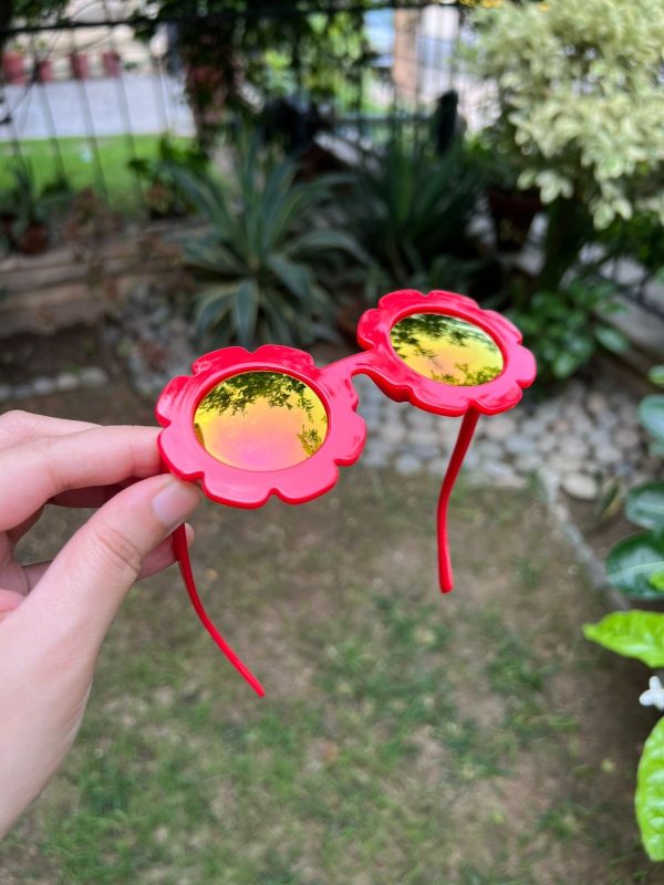 Toddler & Kids Daisy Sunglasses -  Red - Image 4