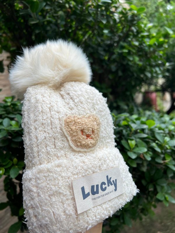 Lucky Bear Winter Cap - Beige - Image 2