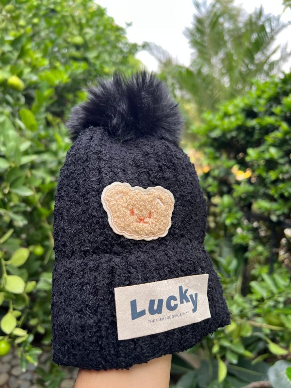 Lucky Bear Winter Cap - Black