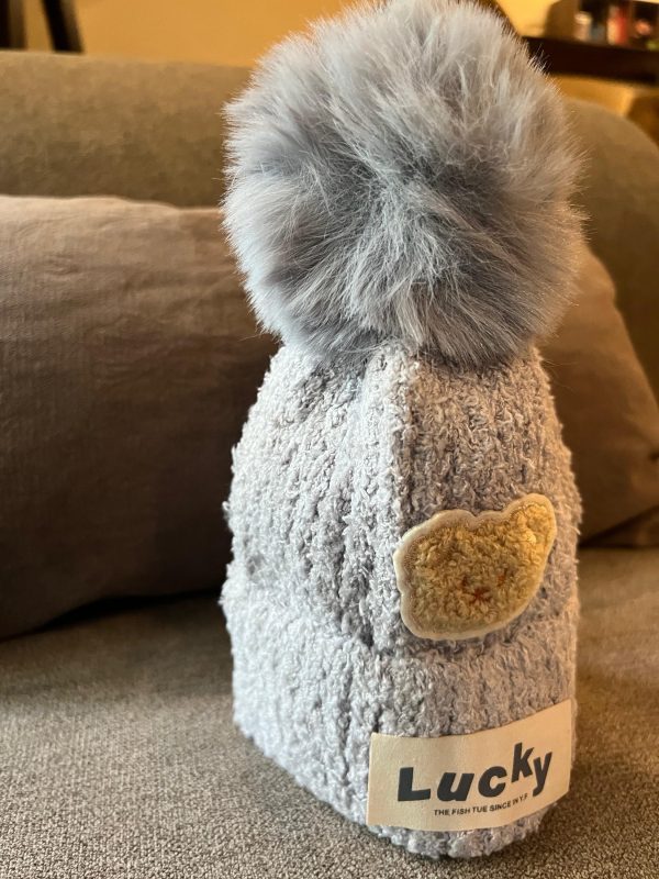 Lucky Bear Winter Cap - Grey - Image 3